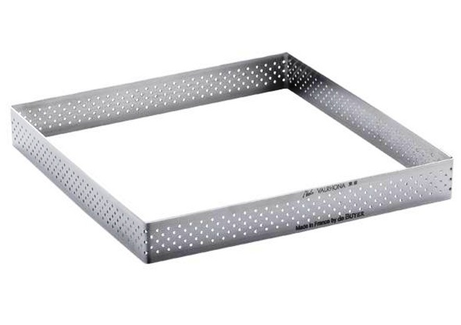 De Buyer Stampo Quadrato Forato in Acciaio Inox 20x20 cm - Perfetto per Crostate e Torte