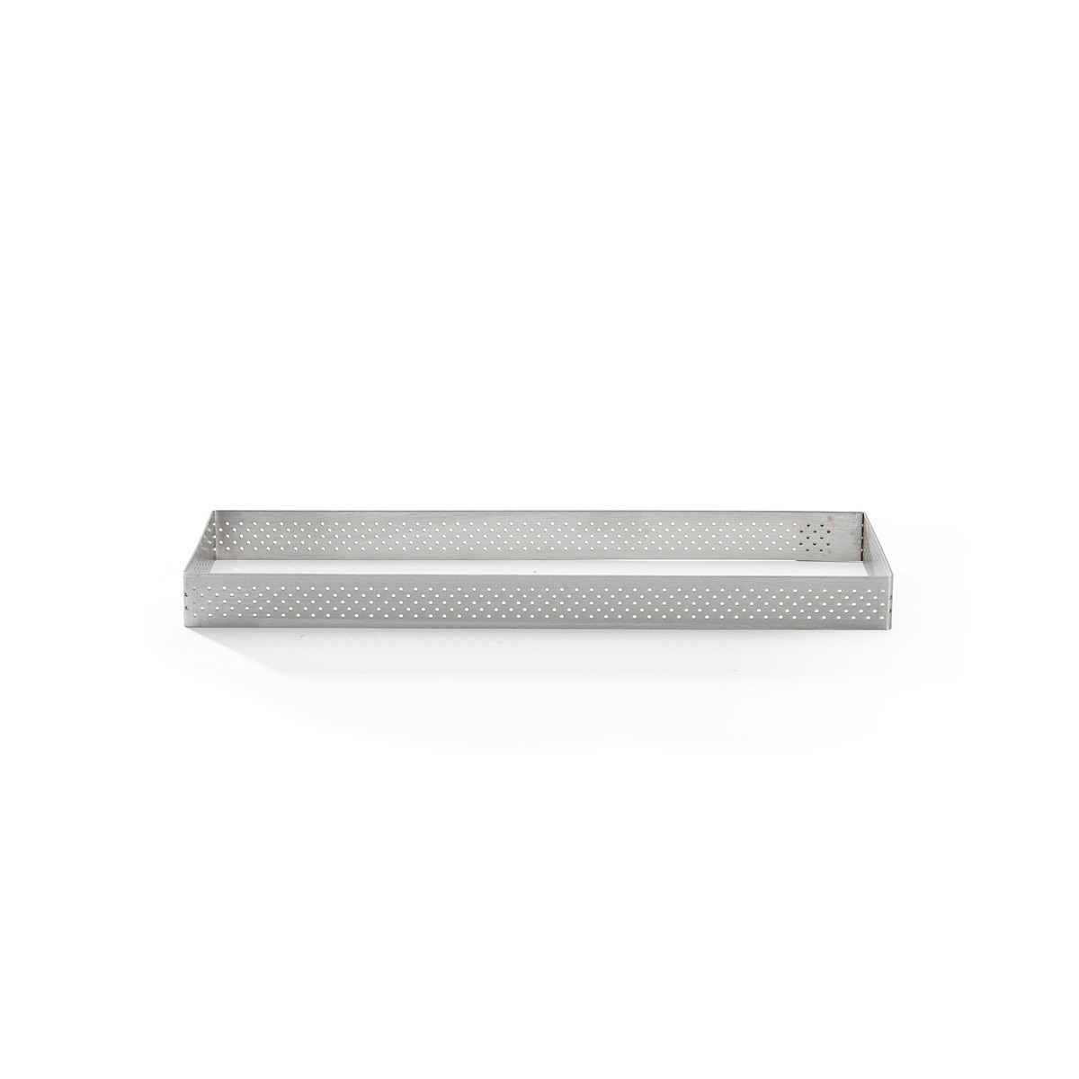 De Buyer Stampo Rettangolare Forato in Acciaio Inox 25 x 8 cm - Ideale per Crostate e Torte