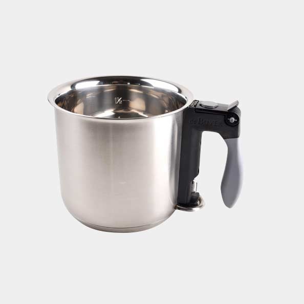 De Buyer Pentolino Bagnomaria in Acciaio Inossidabile con Manico in Plastica, Diametro 16 cm, Capacità 1.5 l