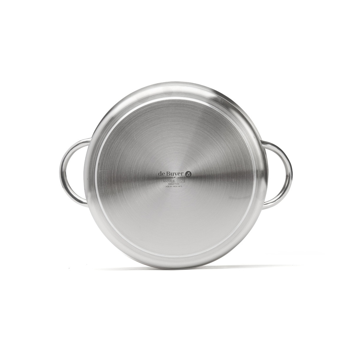 De Buyer Padella Prim'Appety 28 cm in Acciaio Inox con Manici in Acciaio, Ideale per Cottura Lenta