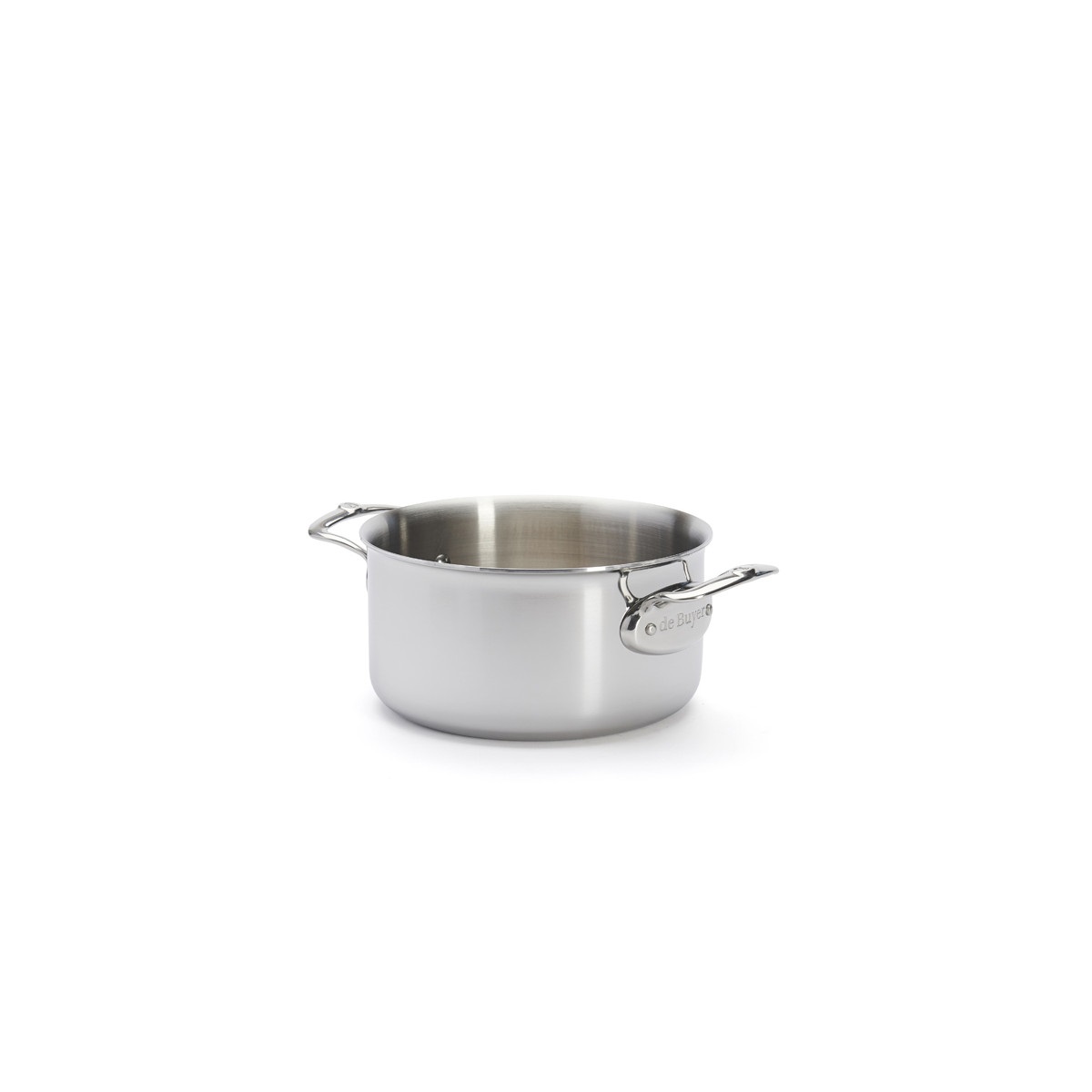 De Buyer 3742.20 Casseruola in Acciaio Inox Affinity 20 cm con Coperchio - Capacità 2,5 L, Adatta a Induzione