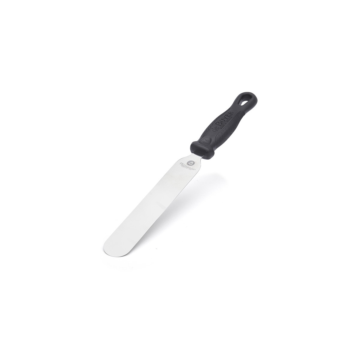 DE BUYER Spatola da cucina in Acciaio Inox con manico nero - 20 x 3,5 cm