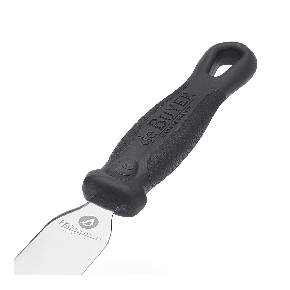 De Buyer Spatola Dritta FKOfficium 25 x 3,5 cm in Acciaio Inox con Manico in Nylon