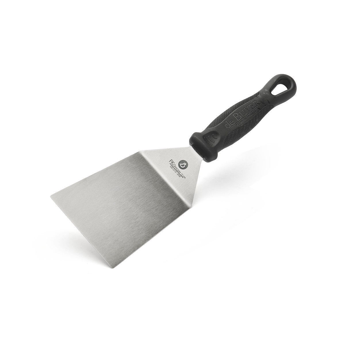 De Buyer Spatola a Gomito FKOfficium in Acciaio Inox 30 cm - Impugnatura Ergonomica Nero