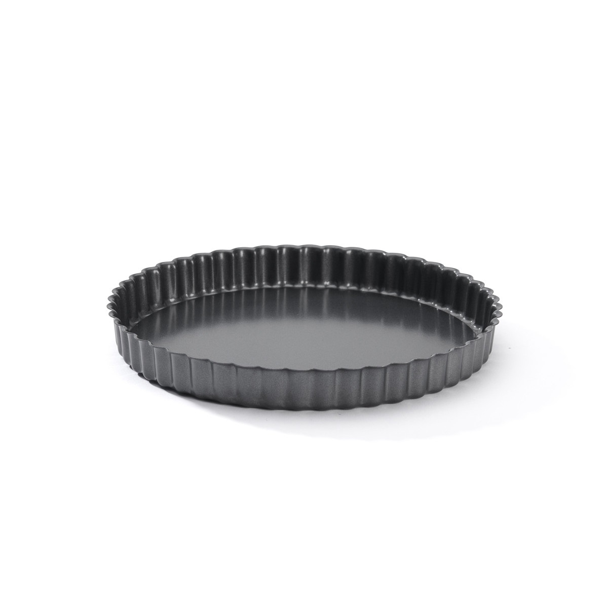 De Buyer Stampo per Crostata Tondo Scanalato Estraibile 24cm - Acciaio Rivestito Antiaderente con Fondo Removibile