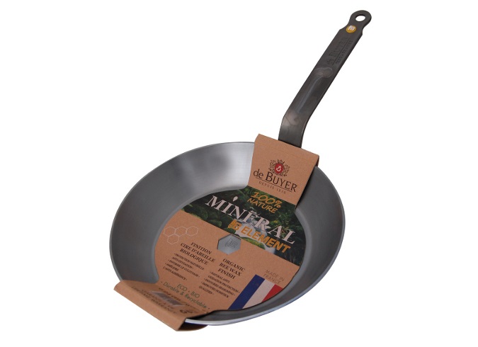 De Buyer Mineral B - Padella Lionese in Ferro Pesante Ø 26 cm per Friggere e Caramellare