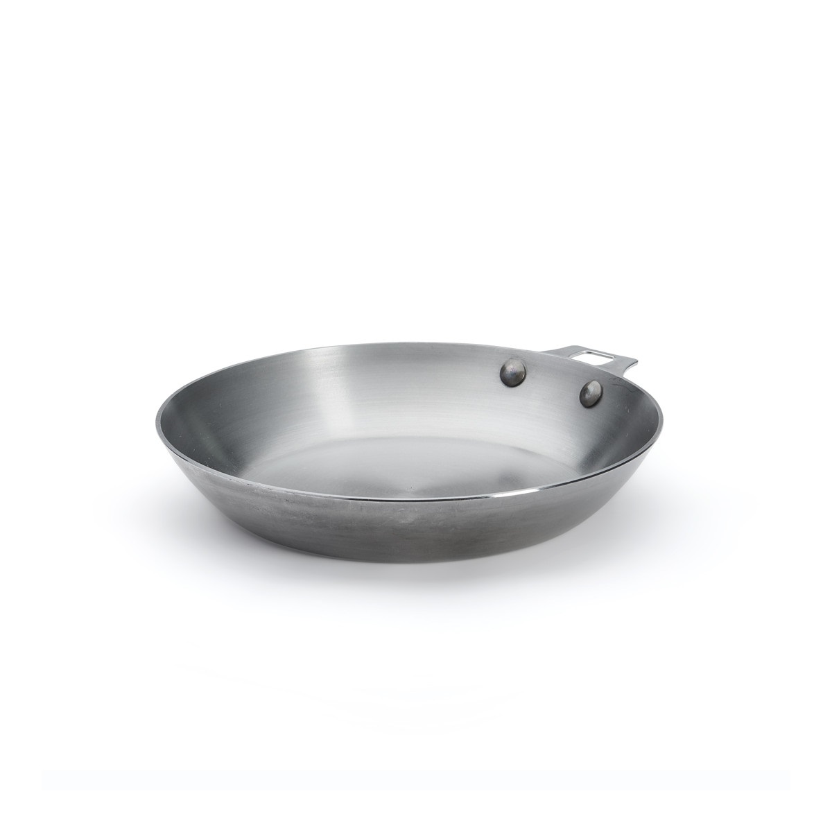 De Buyer Padella Senza Manico Mineral B Element 24 cm in Acciaio Inossidabile con Finitura a Cera d'Api