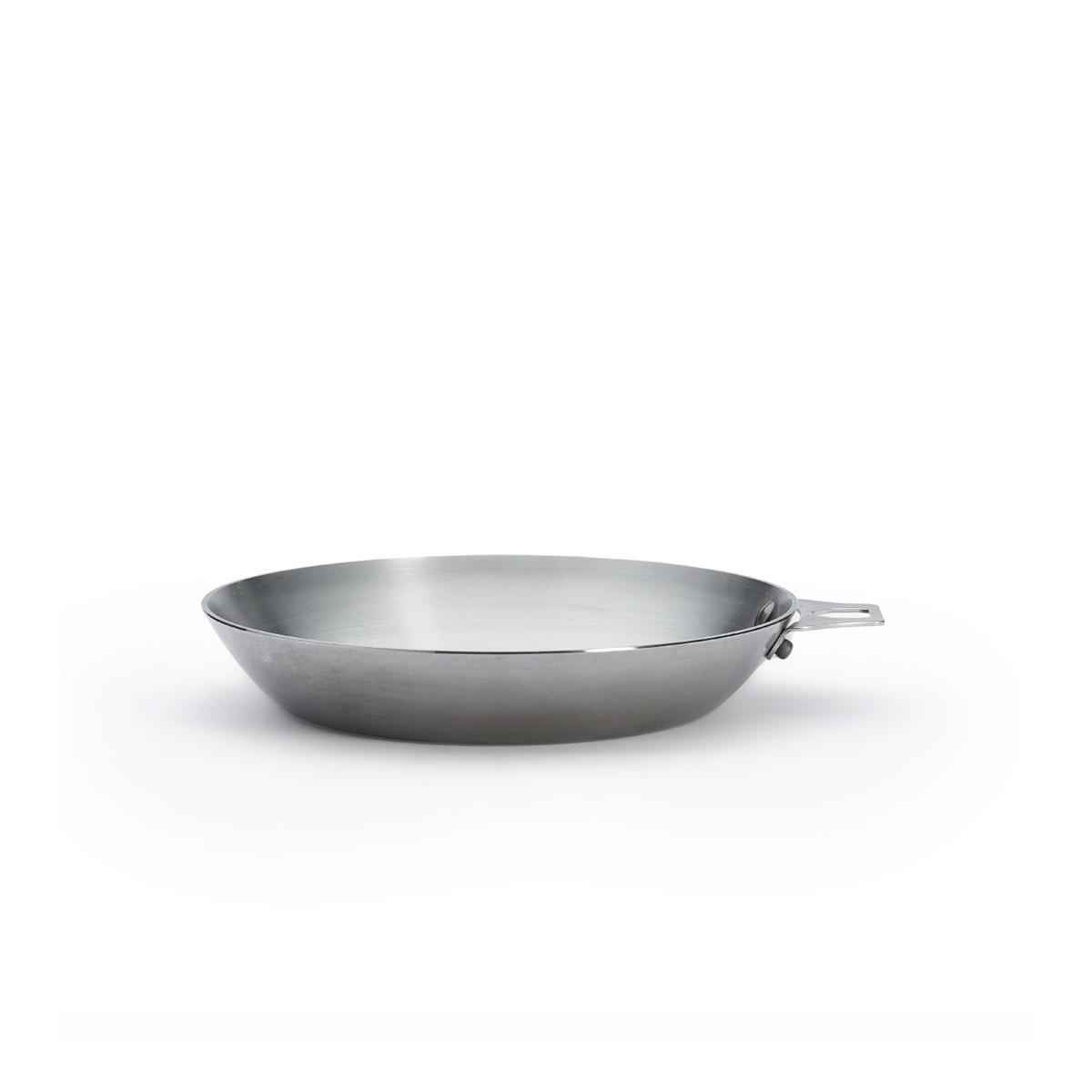 De Buyer Padella Senza Manico Mineral B Element 24 cm in Acciaio Inossidabile con Finitura a Cera d'Api