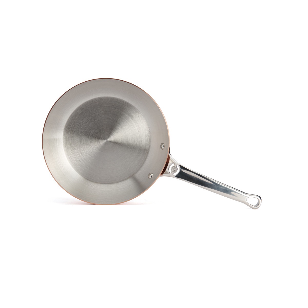 De Buyer 6224.24 - Padella tonda in rame, diametro 24 cm, 90% rame e 10% acciaio inox AISI 304, linea ALLIANCE PERFETTA