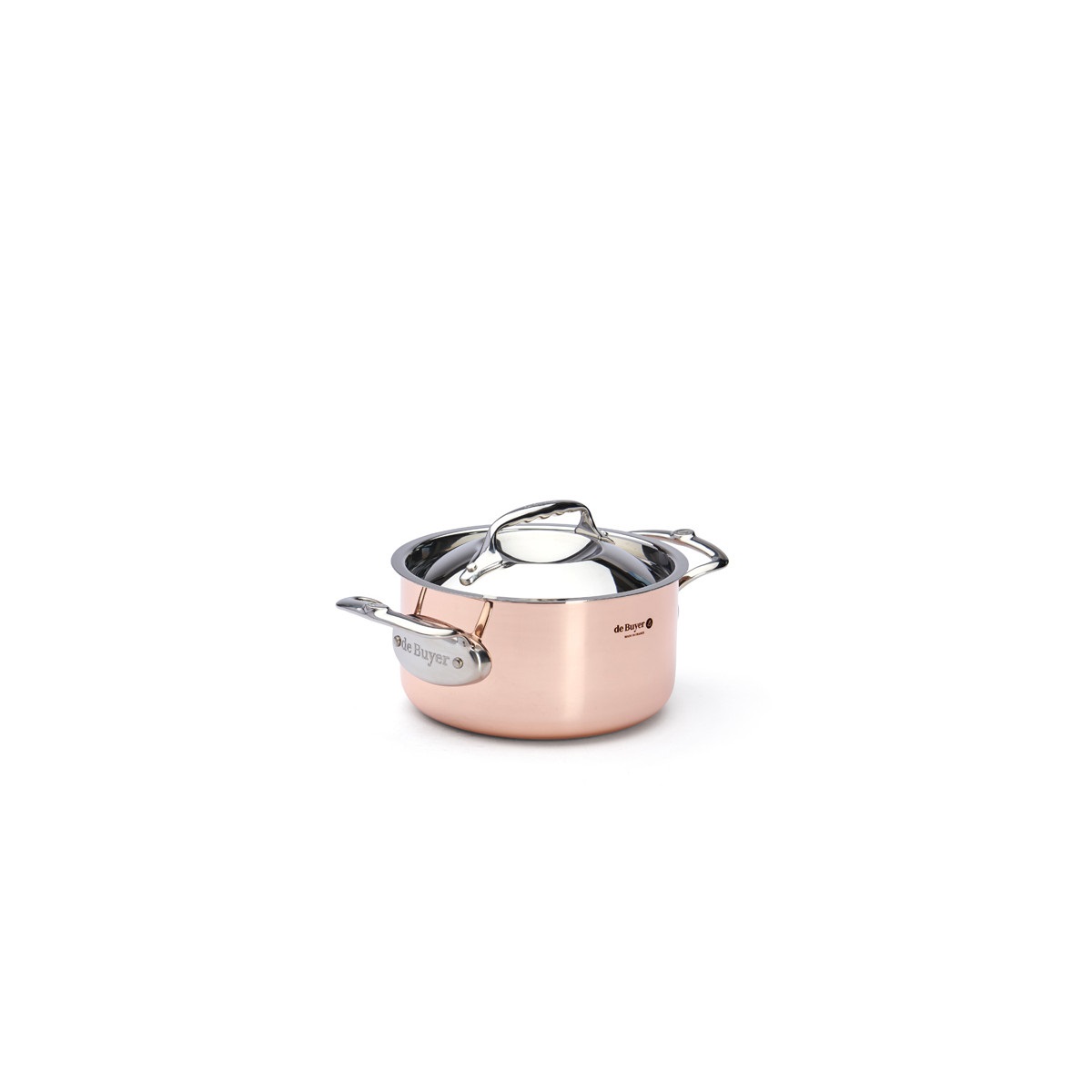 de Buyer 6242.16 padella 1,8 L Rotondo Rame, Acciaio inox