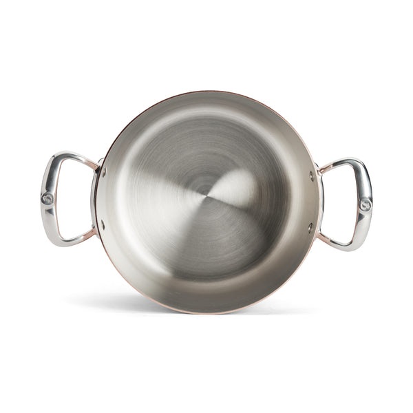 De Buyer Prima Matera Casseruola in Rame con Coperchio in Acciaio Inox - Diametro 24 cm, Capacità 7,5 litri