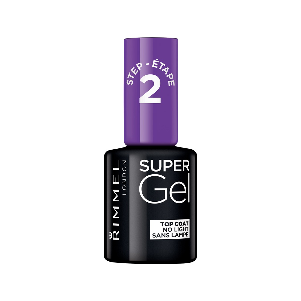 Rimmel Super Gel Smalto Top Coat 001 - 12 ml, Effetto Gel a Lunga Tenuta, Brillantezza Elevata
