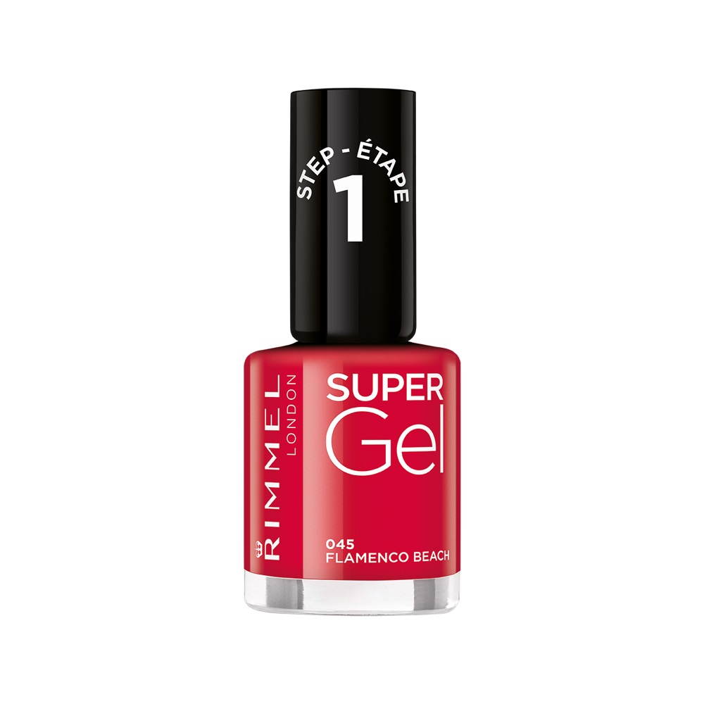 Rimmel Super Gel Smalto per Unghie 045 Flamenco Beach - 12 ml, Effetto Gel a Lunga Durata, Fino a 14 Giorni