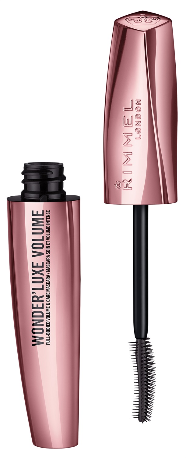 Rimmel Wonder'luxe Volume Mascara 001 Black - 11 ml, Volumizzante e Rinforzante con Oli Preziosi