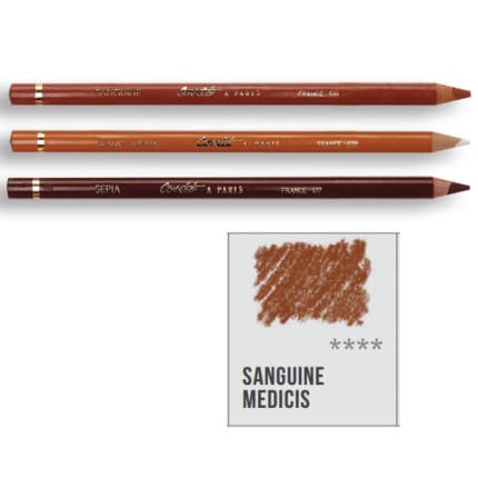 Conté à Paris Matita da Disegno Sanguine Medicis - Piombo spesso, tonalità scura, ideale per schizzi