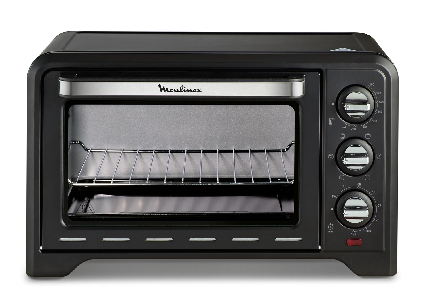 Moulinex OX4448 Fornetto Elettrico Ventilato 19L, Potenza 1380W, 6 Modalità di Cottura, Termostato Regolabile fino a 240°C, Griglia e Teglia Incluse