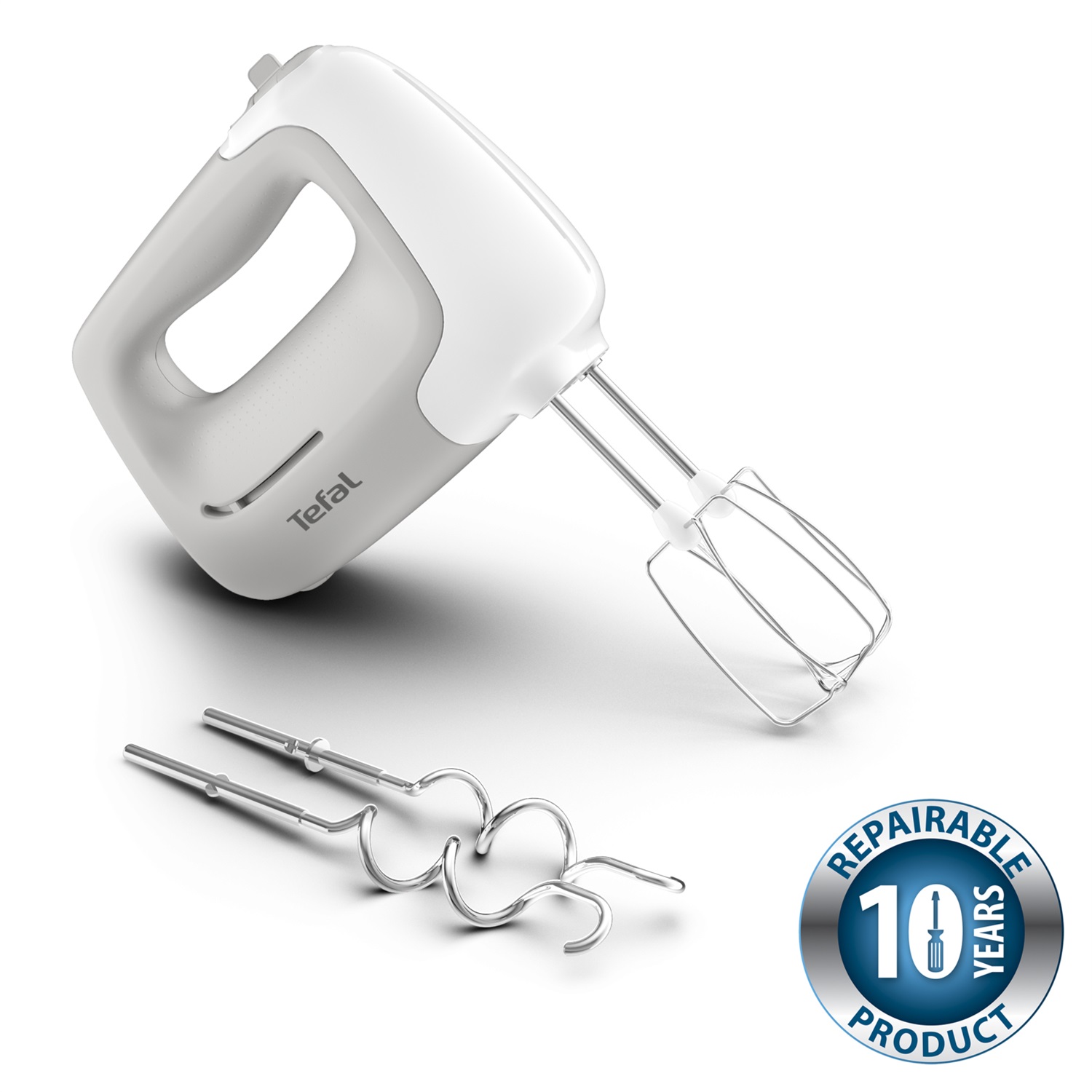 Tefal Prep'Mix HT450B Sbattitore Manuale 450 W Bianco con 5 Velocità e Pulsante Turbo