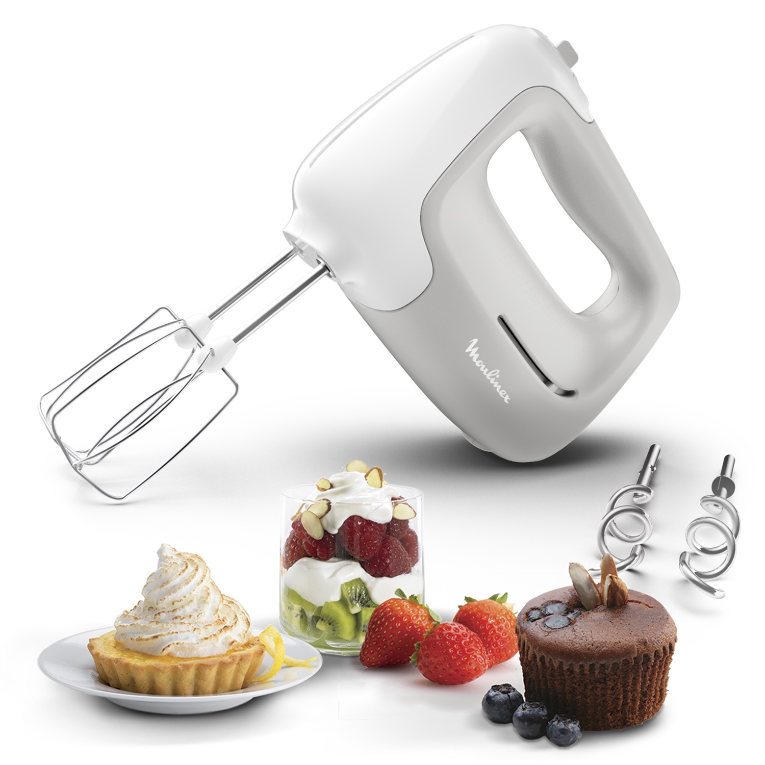 Tefal Prep'Mix HT450B Sbattitore Manuale 450 W Bianco con 5 Velocità e Pulsante Turbo