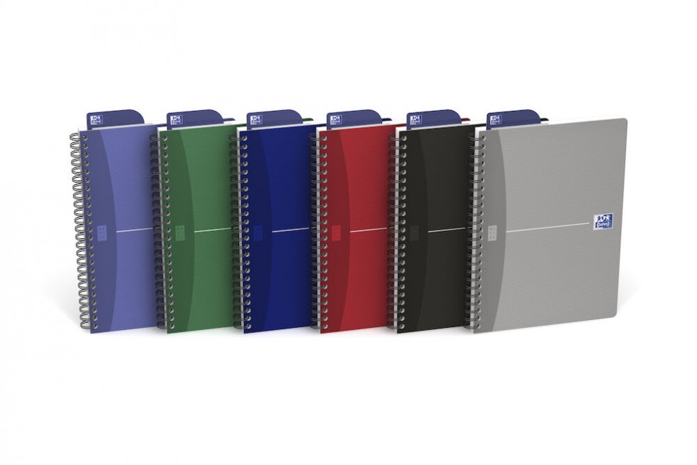 Oxford 100103741 Quaderno Spiralato A5 Rigato 7 mm con Copertina Cartonata Soft - 180 Pagine, Compatibile con Scribzee