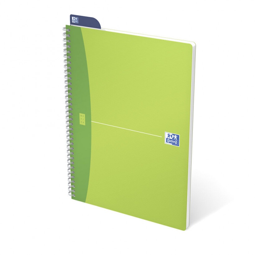 Oxford 100104241 Quaderno Spiralato A4 180 Pagine 90g Rigato con Margine e Copertina Traslucida - App Scribzee Inclusa