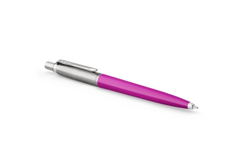 Parker Jotter Original Penna a Sfera, Fusto Magenta in Plastica Lucida, Punta Media, Inchiostro Blu, Retrattile con Clip