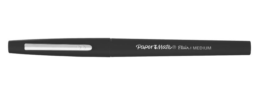 Paper Mate Pennarello Flair Nylon 1,1 mm Nero - Scatola da 36 pezzi con Inchiostro a Base d'Acqua