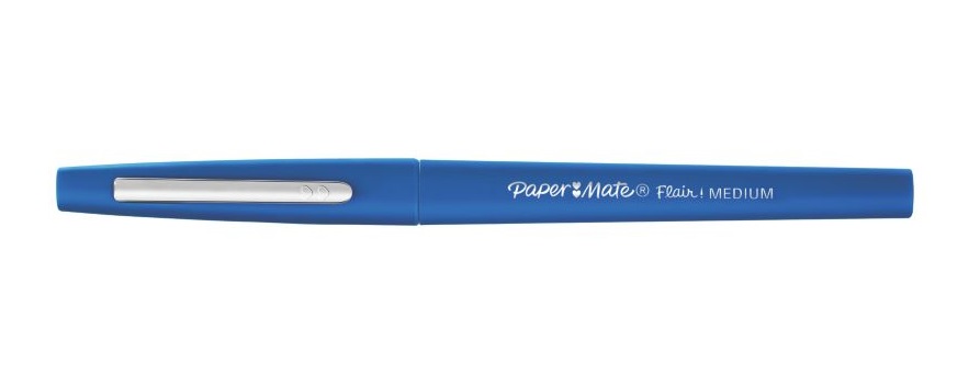 Papermate Pennarello Flair Nylon Blu Punta 1,1 mm - Scatola da 36 pezzi, Inchiostro a base d'acqua