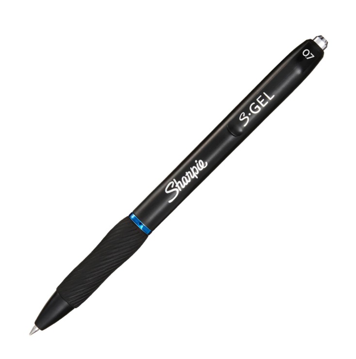 Sharpie Penna Gel a Scatto 0,7 mm Blu - Conf. 12 Pezzi - Inchiostro Anti-sbavature e Anti-macchia