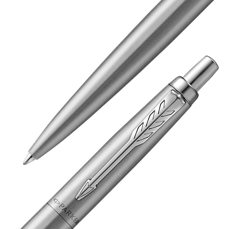 Parker Jotter XL Penna a sfera in Acciaio Inossidabile Monochrome Punta Media Inchiostro Blu - Confezione Regalo