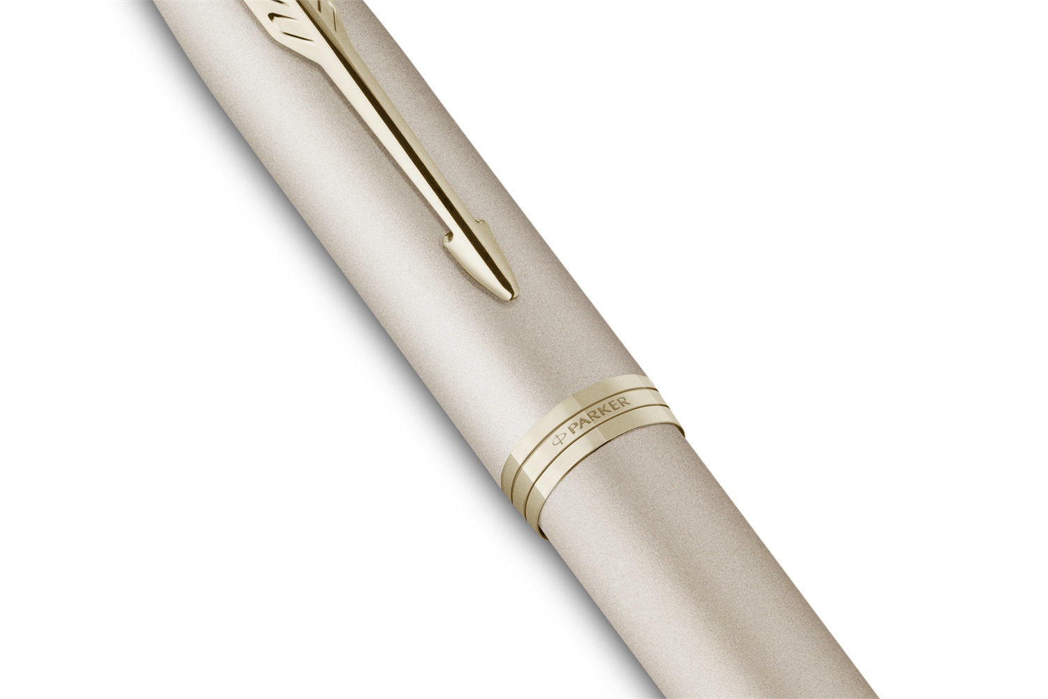 Parker IM Monochrome Penna Stilografica Champagne - Punta Media - Inchiostro Blu - Confezione Regalo