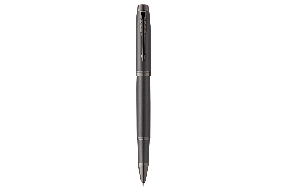 PARKER Penna roller IM Monochrome Bronzo PVD Punta Fine in Acciaio Inossidabile con Inchiostro Nero - Confezione in Astuccio Regalo