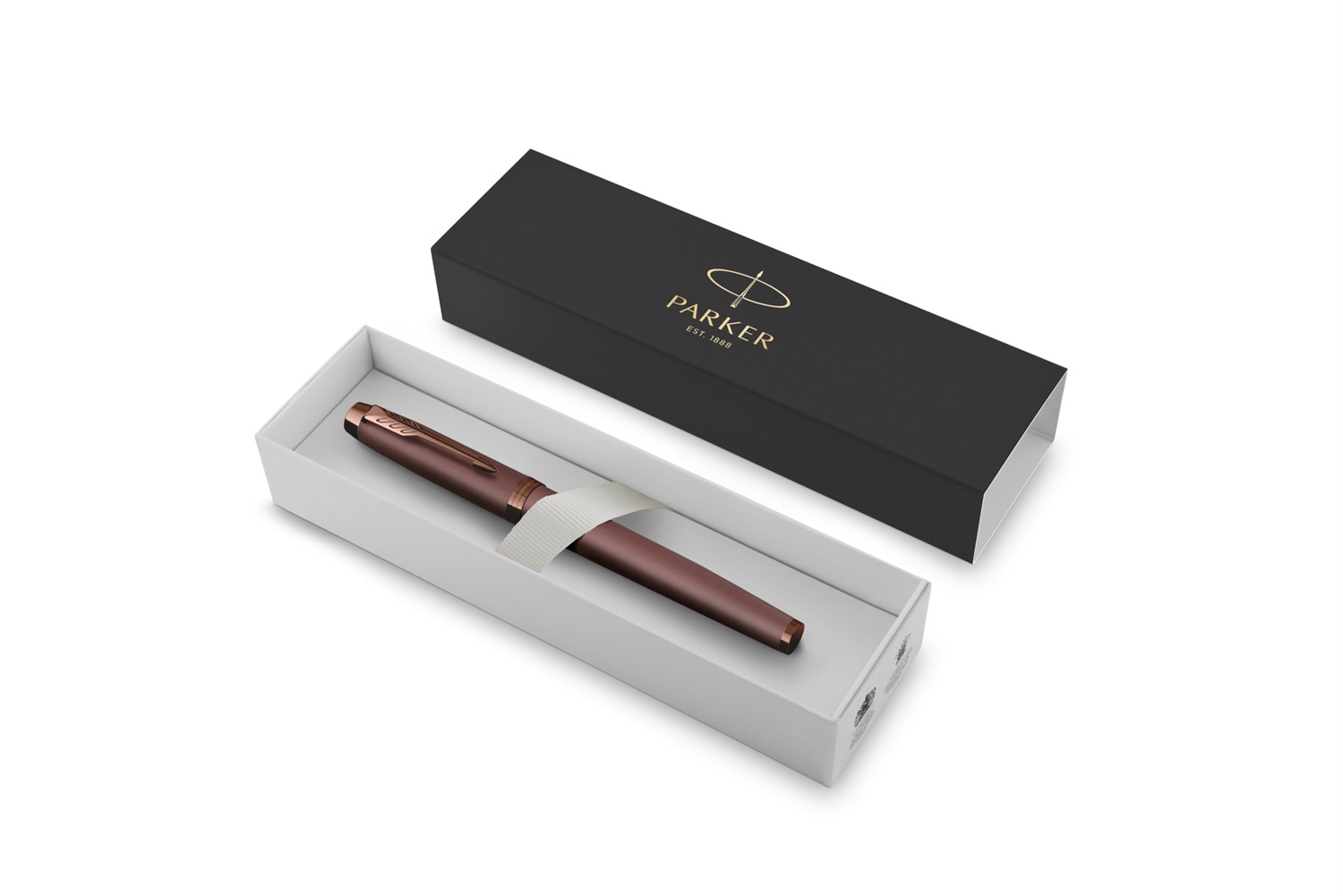 Parker Penna Stilografica IM Monochrome Burgundy - Punta Media M - Inchiostro Blu - Confezione Regalo