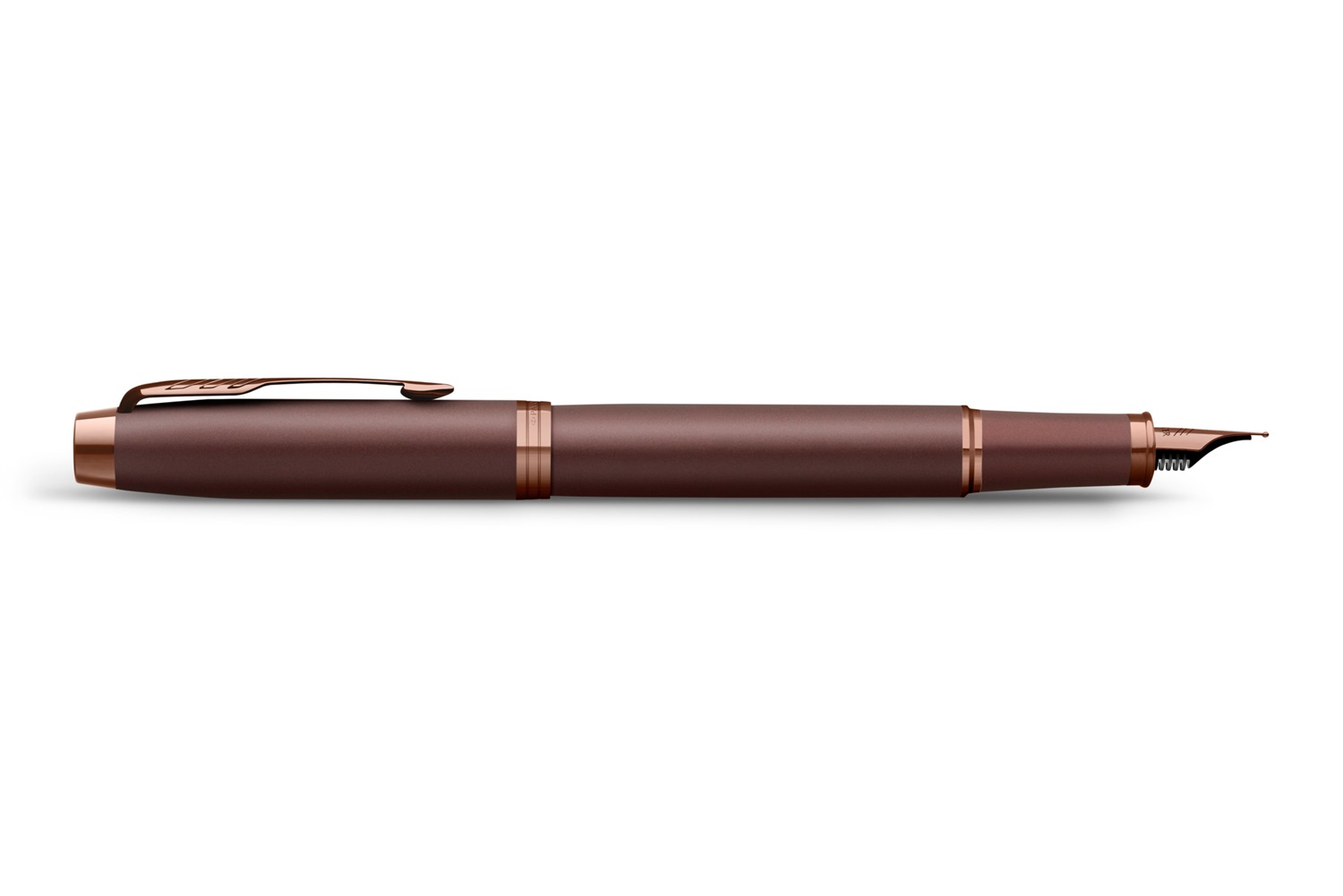 Parker Penna Stilografica IM Monochrome Burgundy - Punta Media M - Inchiostro Blu - Confezione Regalo