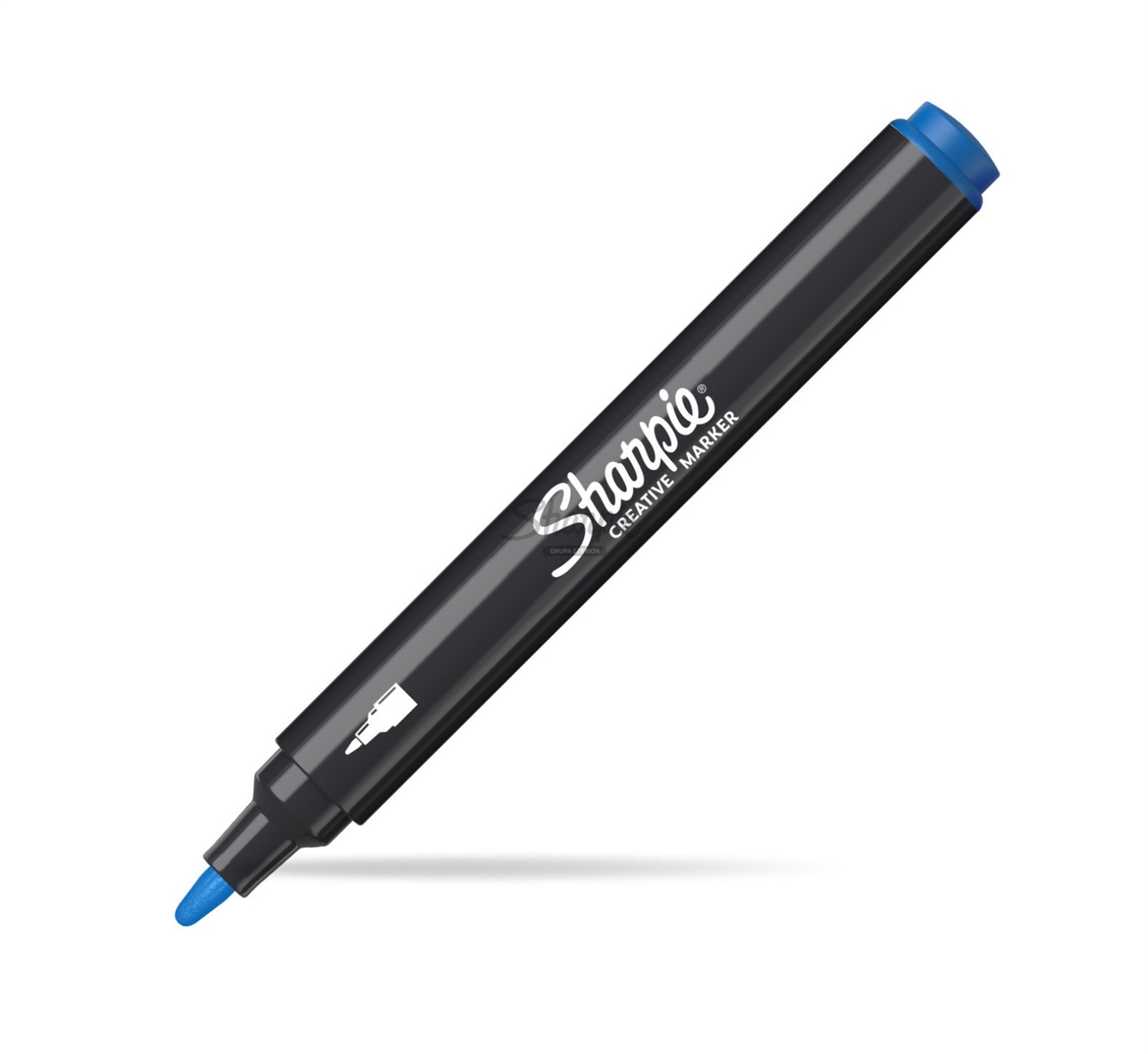 SHARPIE Marcatore Acrilico Blu Punta Tonda - Inchiostro a Base Acqua, Colori Vivaci e Versatili