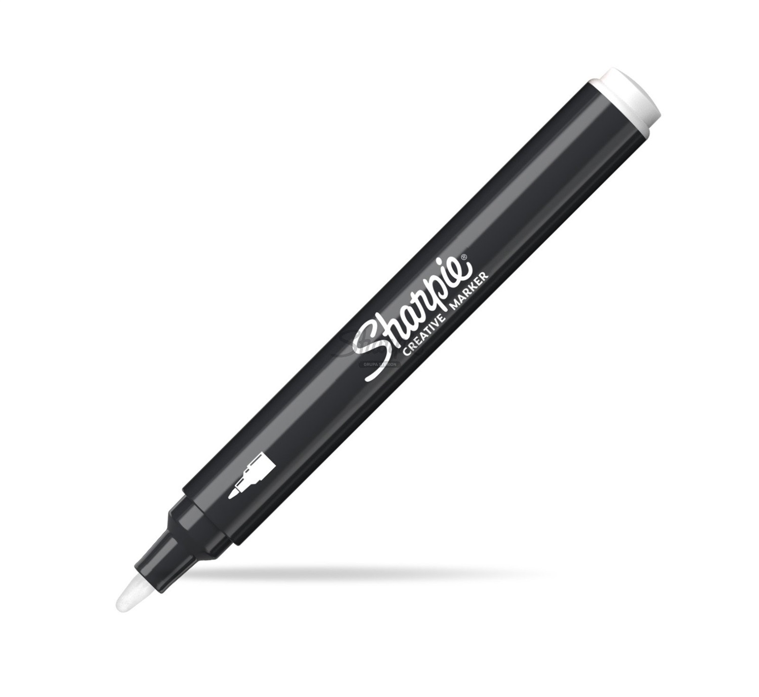 SHARPIE Marcatore Acrilico Bianco Punta Tonda - Inchiostro a Base Acqua, Colori Vivaci per Superfici Chiare e Scure