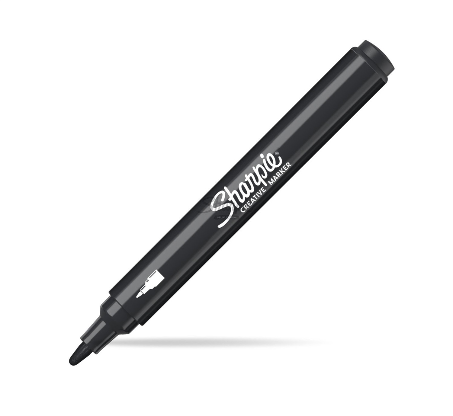 SHARPIE Marcatore Acrilico Nero Punta Tonda - Inchiostro a Base Acqua, Colori Vivaci, Scrive su Superfici Chiare e Scure