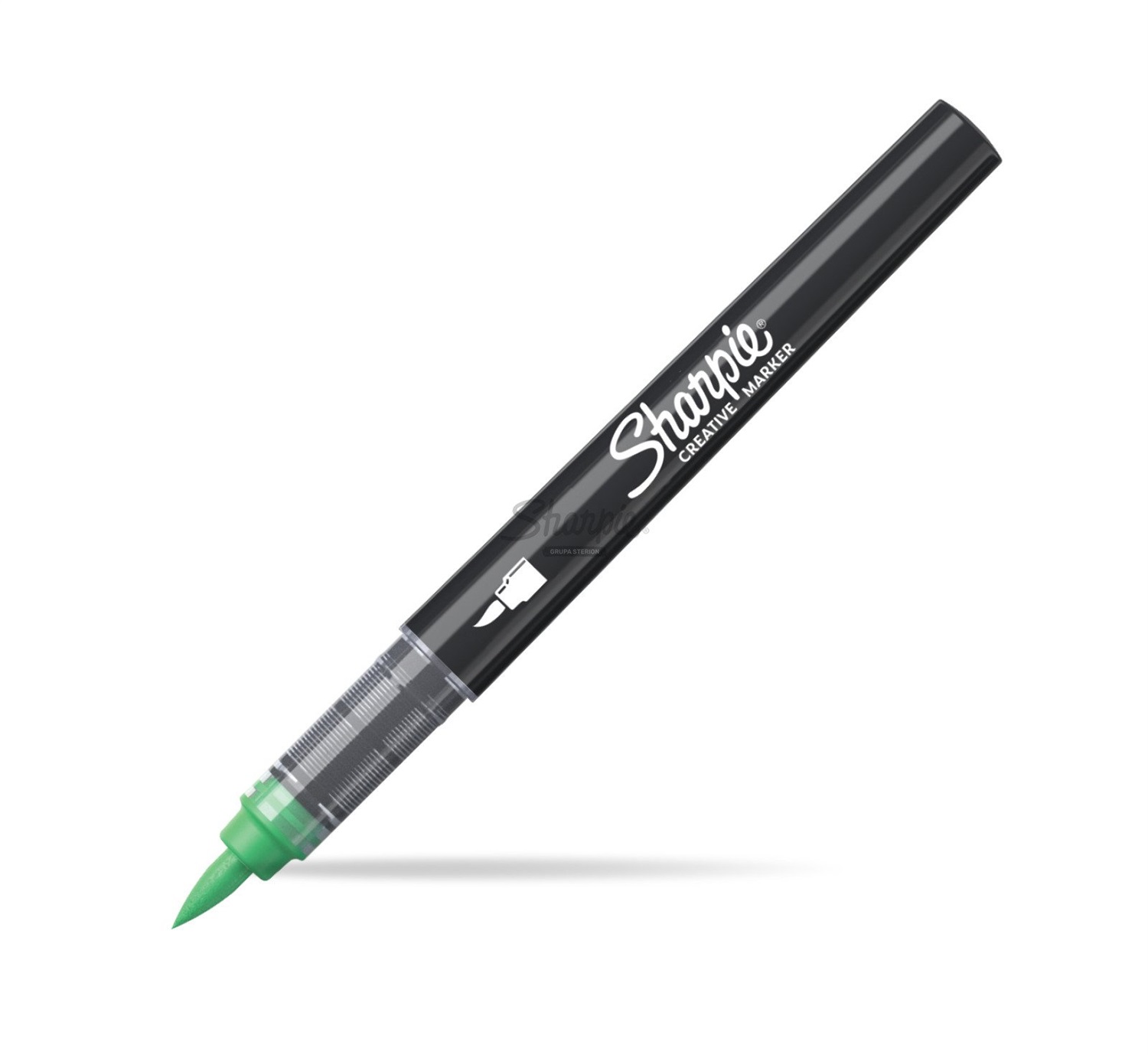 SHARPIE Marcatore Acrilico Verde a Punta Pennello - Inchiostro a Base Acqua, Colori Vivaci