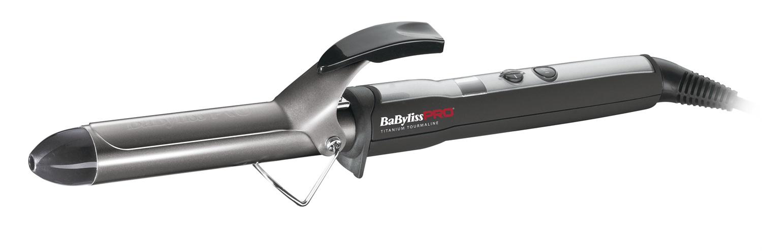 BaByliss BAB2273TTE Ferro Arricciacapelli Professionale 25 mm con Rivestimento in Titanio-Tormalina, 15 Impostazioni di Temperatura da 130 °C a 200 °C, Cavo Girevole di 2,7 m