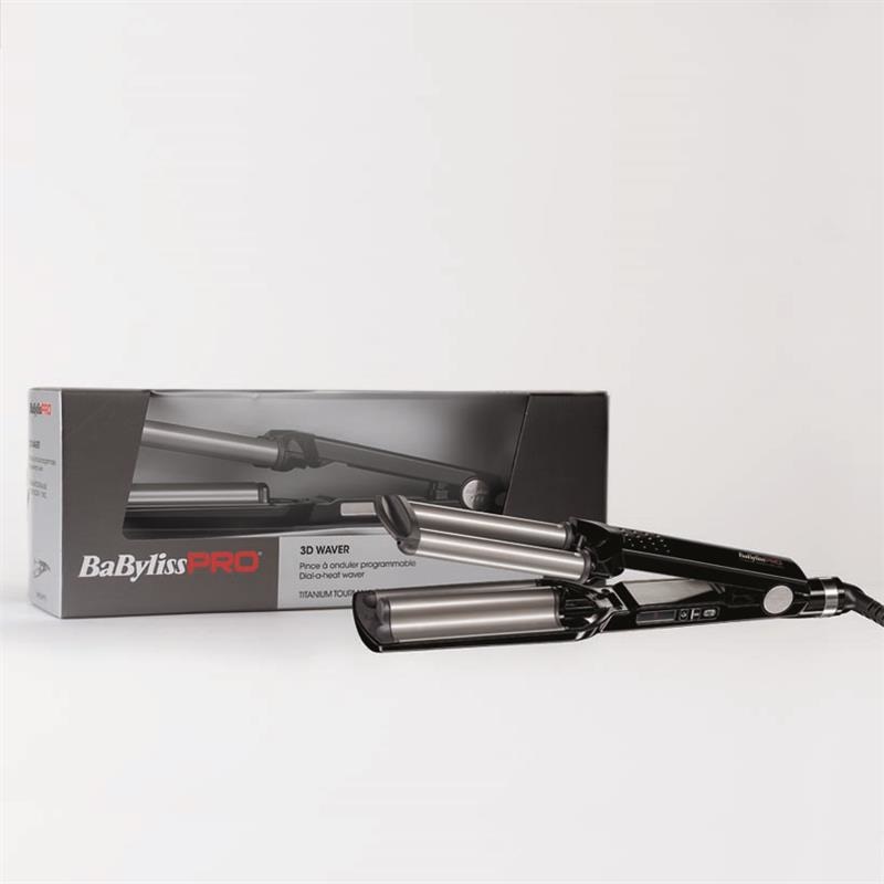 BaByliss PRO Curling Iron Ionic 3D Waver 2369TTE - Arricciacapelli Professionale Triple Barrel Waver, 79 W, 2,7 m, Diametro 19 mm