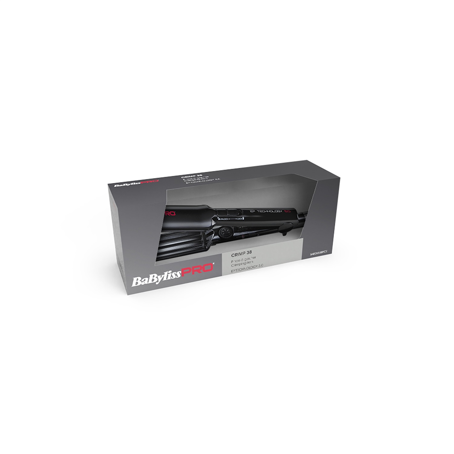 BaByliss PRO Piastra per Capelli Ep Technology 5.0, Dual Voltage, 50 W, 38 mm