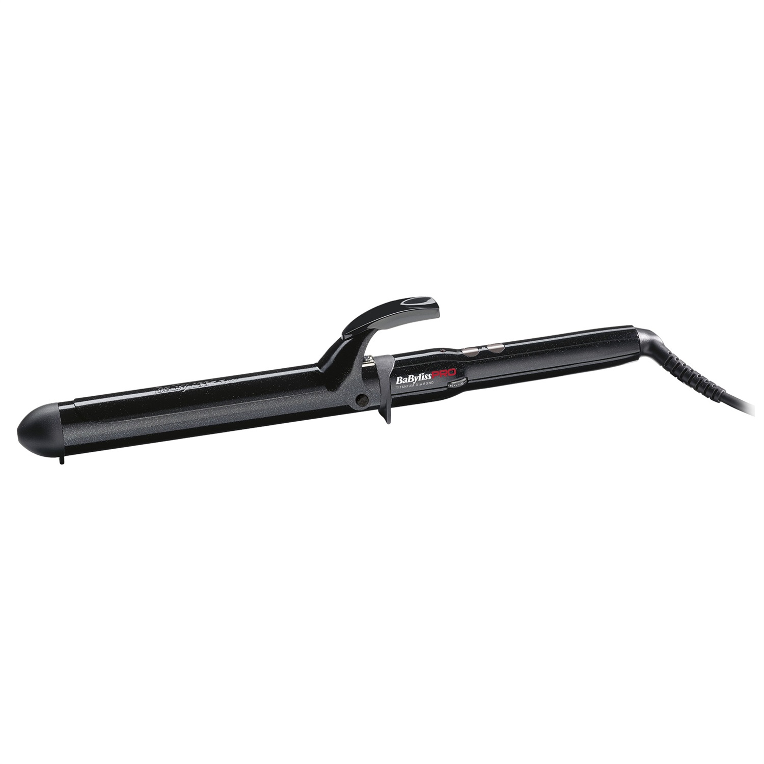 BaByliss PRO Arricciacapelli Professionale Extra Lungo 32 mm con Rivestimento in Diamond Titanium, 7 Temperature da 135°C a 220°C, Cavo Girevole da 2.7 m