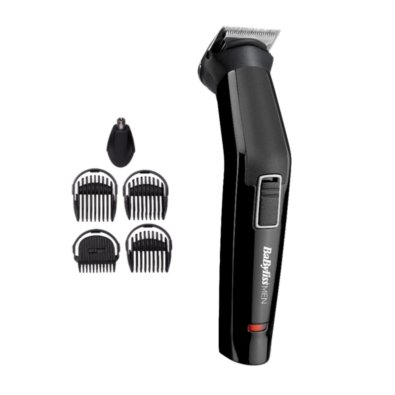 BaByliss MT725E Regolabarba e Tagliacapelli 6 in 1 Cordless con Lame in Acciaio Inox - Nero