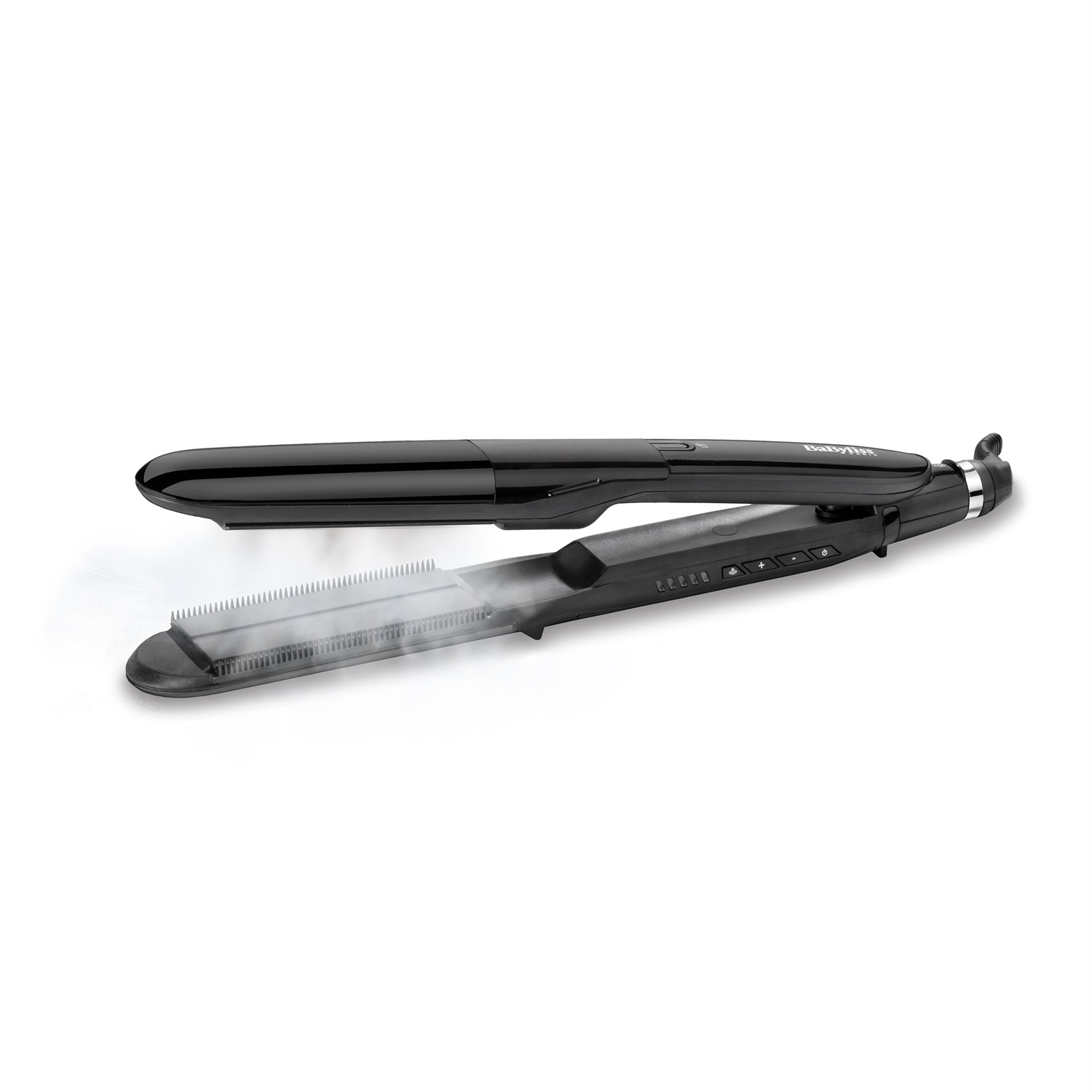 BaByliss ST492E Piastra per Capelli con Funzione Vapore, Ceramica, 5 Temperature fino a 230°C, Piastre Larghe, Cavo 2,5 m
