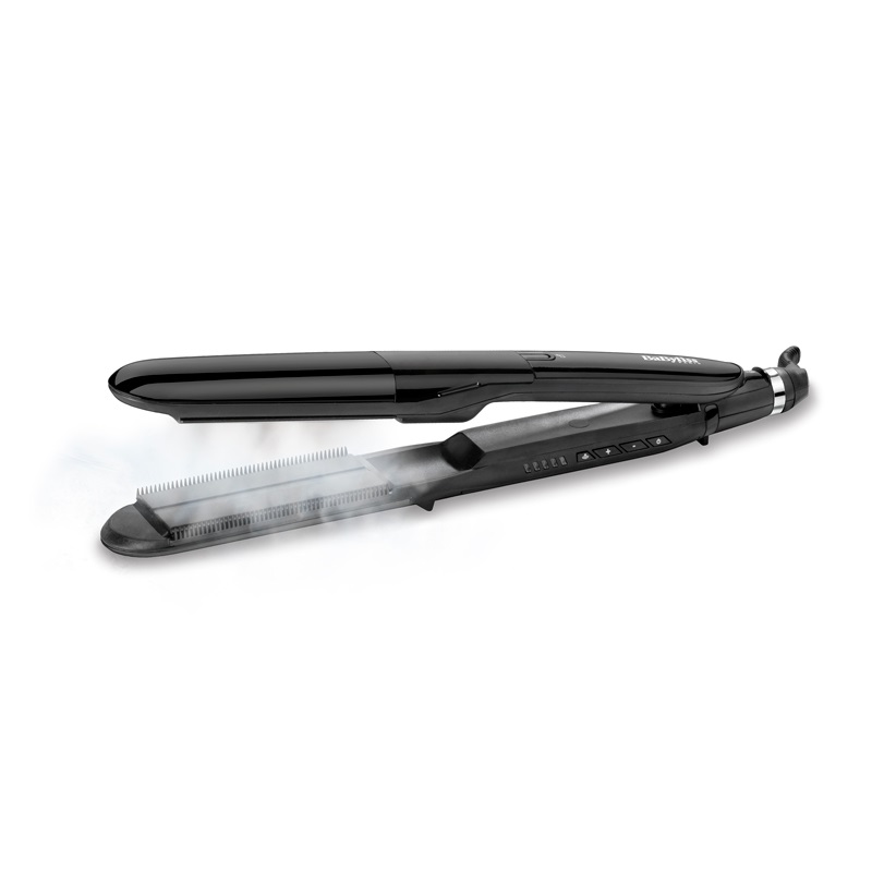 BaByliss ST492E Piastra per Capelli con Funzione Vapore, Ceramica, 5 Temperature fino a 230°C, Piastre Larghe, Cavo 2,5 m