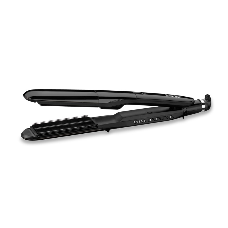 BaByliss ST492E Piastra per Capelli con Funzione Vapore, Ceramica, 5 Temperature fino a 230°C, Piastre Larghe, Cavo 2,5 m