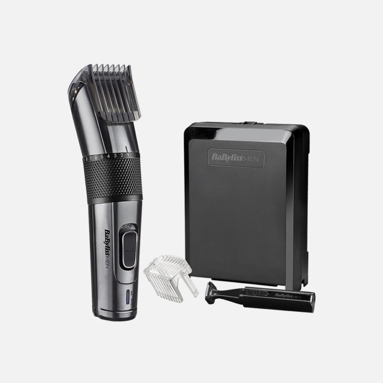 BaByliss E978E Tagliacapelli con Lame in Titanio al Carbonio - Cord/cordless, 26 Altezze di Taglio da 0.5 mm a 25 mm, Mini Trimmer Incluso, Lame Lavabili