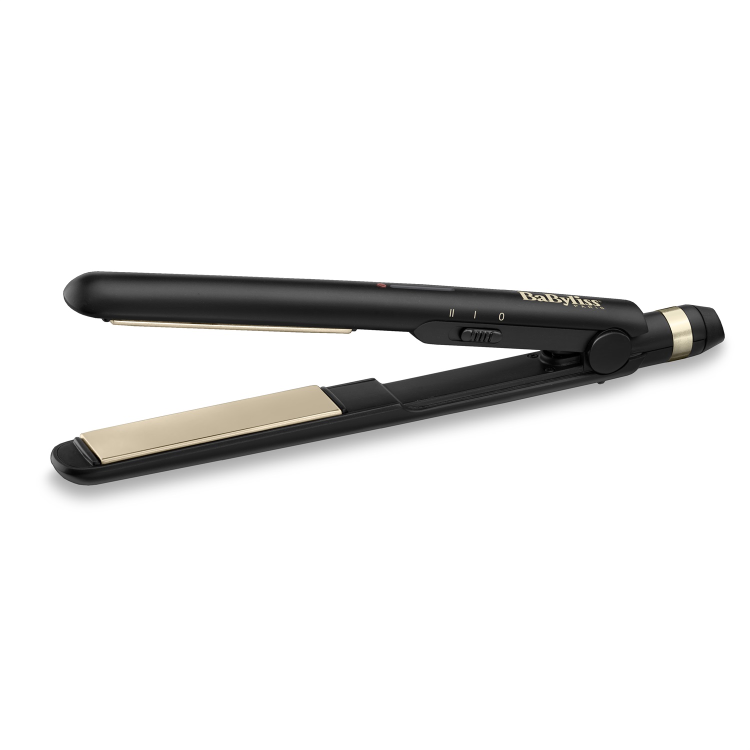 BaByliss ST089E Ceramic Straight 230 - Piastra per capelli lisciante in ceramica, 40W, 2 temperature (200°C e 230°C), riscaldamento rapido, multi-voltaggio, tappetino termo-resistente incluso, colore nero