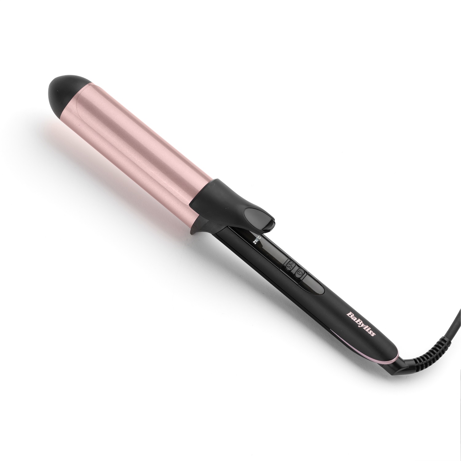 BaByliss C453E Ferro Arricciacapelli 38 mm Quartz Ceramic - 6 Temperature fino a 210°C, Riscaldamento Rapido, Cavo Lungo 2,5 m, Nero e Rosa