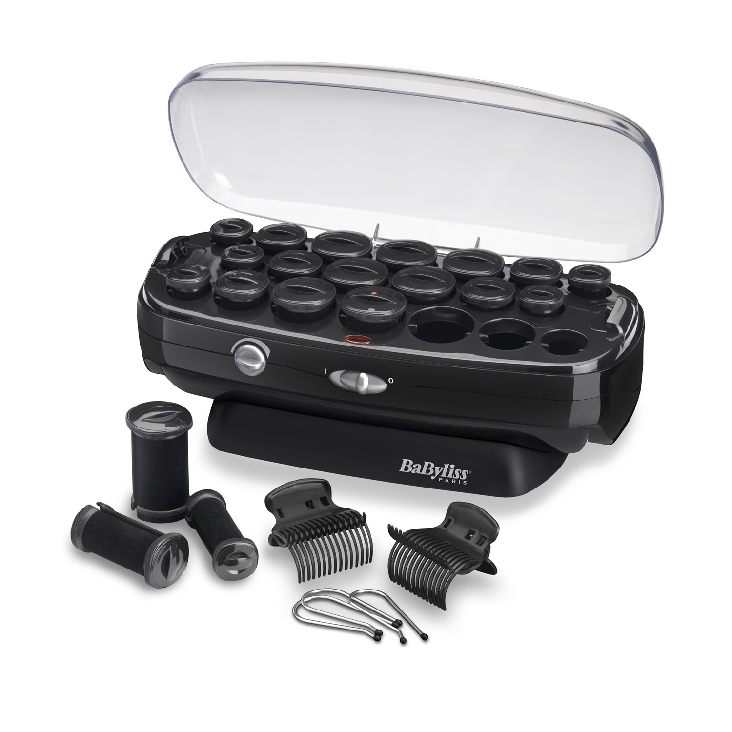 BaByliss RS035E Bigodini Termici Soft Touch - Kit con 20 Rulli in Ceramica, Riscaldamento Rapido, Funzione Ionica Anti-Crespo, Clip Incluse