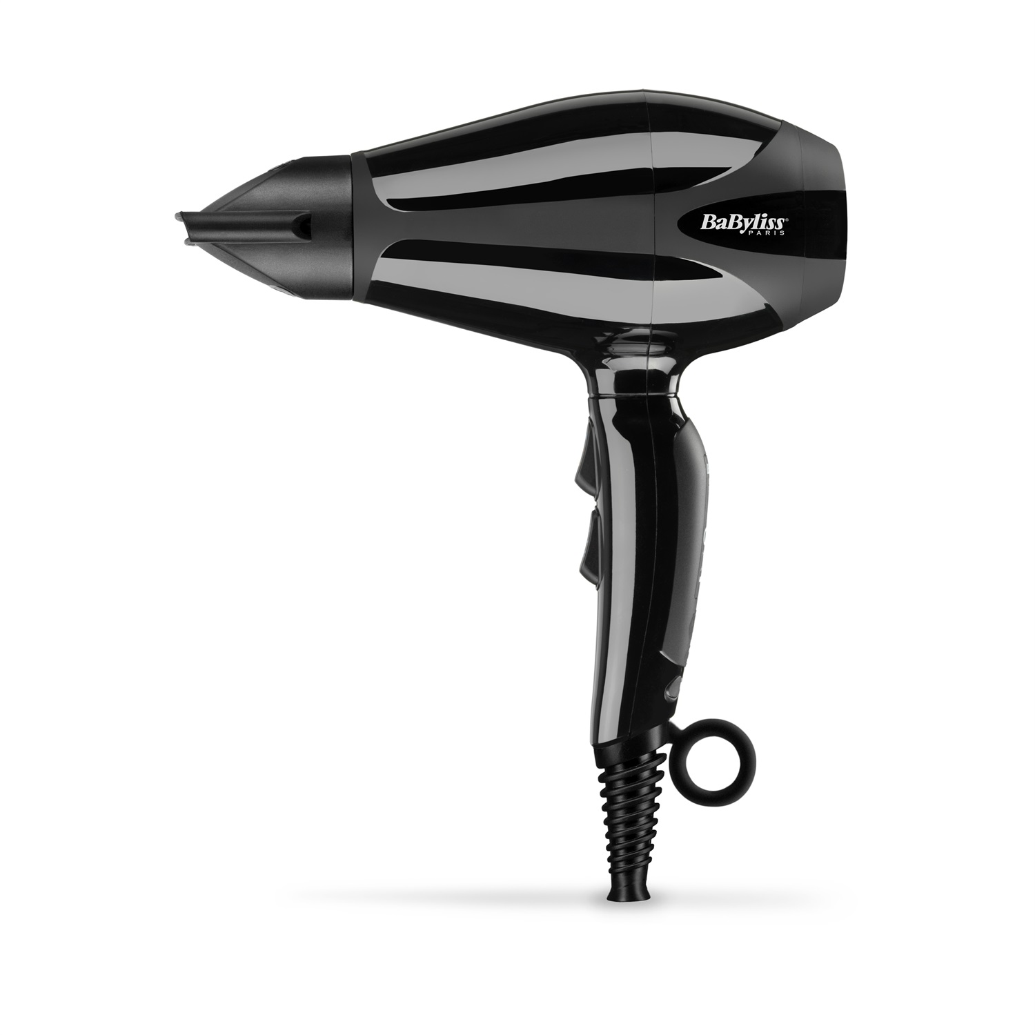 BaByliss Compact Pro 2400 Asciugacapelli Professionale 2400 W con Funzione Ionica Anti-Crespo - Nero